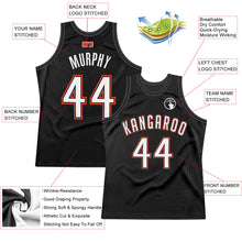 Load image into Gallery viewer, Custom Black White-Orange Authentic Throwback Basketball Jersey
