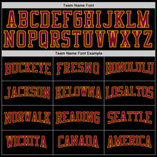 Load image into Gallery viewer, Custom Black Maroon-Gold Authentic Throwback Basketball Jersey
