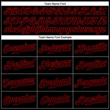 Load image into Gallery viewer, Custom Black Black-Red Sports Pants
