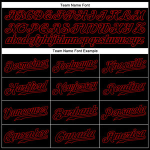 Custom Black Black-Red Sports Pants