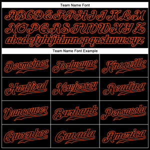 Custom Black Black-Orange Sports Pants