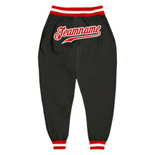 Load image into Gallery viewer, Custom Black Red-White Sports Pants
