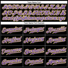 Load image into Gallery viewer, Custom Black Purple-Gold Sports Pants

