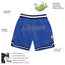 Load image into Gallery viewer, Custom Blue Navy-White Authentic Throwback Basketball Shorts
