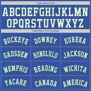 Custom Blue White-Kelly Green Authentic Throwback Basketball Jersey