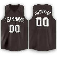 Load image into Gallery viewer, Custom Brown White V-Neck Basketball Jersey
