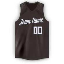 Load image into Gallery viewer, Custom Brown White V-Neck Basketball Jersey
