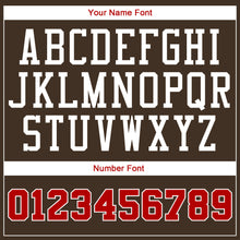 Load image into Gallery viewer, Custom Brown Red-Cream Authentic American Flag Fashion Baseball Jersey
