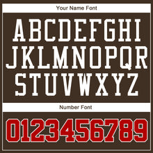 Load image into Gallery viewer, Custom Brown Red-White Authentic Baseball Jersey

