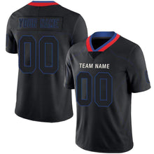 Load image into Gallery viewer, Custom Lights Out Black Royal-Red Football Jersey

