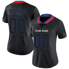 Load image into Gallery viewer, Custom Lights Out Black Royal-Red Football Jersey
