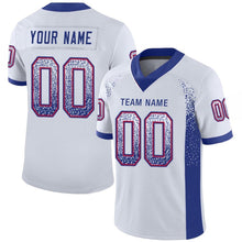 Load image into Gallery viewer, Custom White Royal-Red Mesh Drift Fashion Football Jersey
