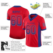 Load image into Gallery viewer, Custom Red Royal-White Mesh Drift Fashion Football Jersey
