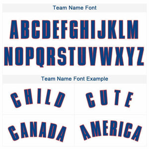Custom White Royal Strip Royal-Red Baseball Jersey