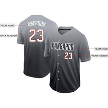 Load image into Gallery viewer, Custom Black White-Red Fade Baseball Jersey

