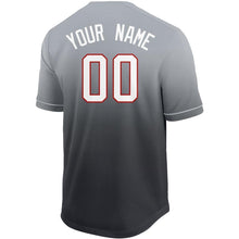 Load image into Gallery viewer, Custom Black White-Red Fade Baseball Jersey
