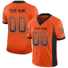 Load image into Gallery viewer, Custom Orange Black-White Mesh Drift Fashion Football Jersey
