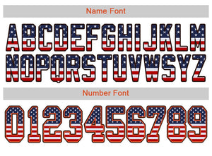 Custom White Brown-Orange USA Flag Fashion Football Jersey