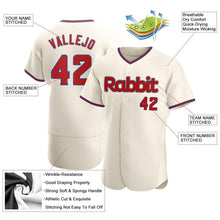 Load image into Gallery viewer, Custom Cream Red-Royal Authentic Baseball Jersey

