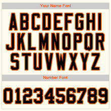 Load image into Gallery viewer, Custom Cream Black-Orange Authentic Baseball Jersey
