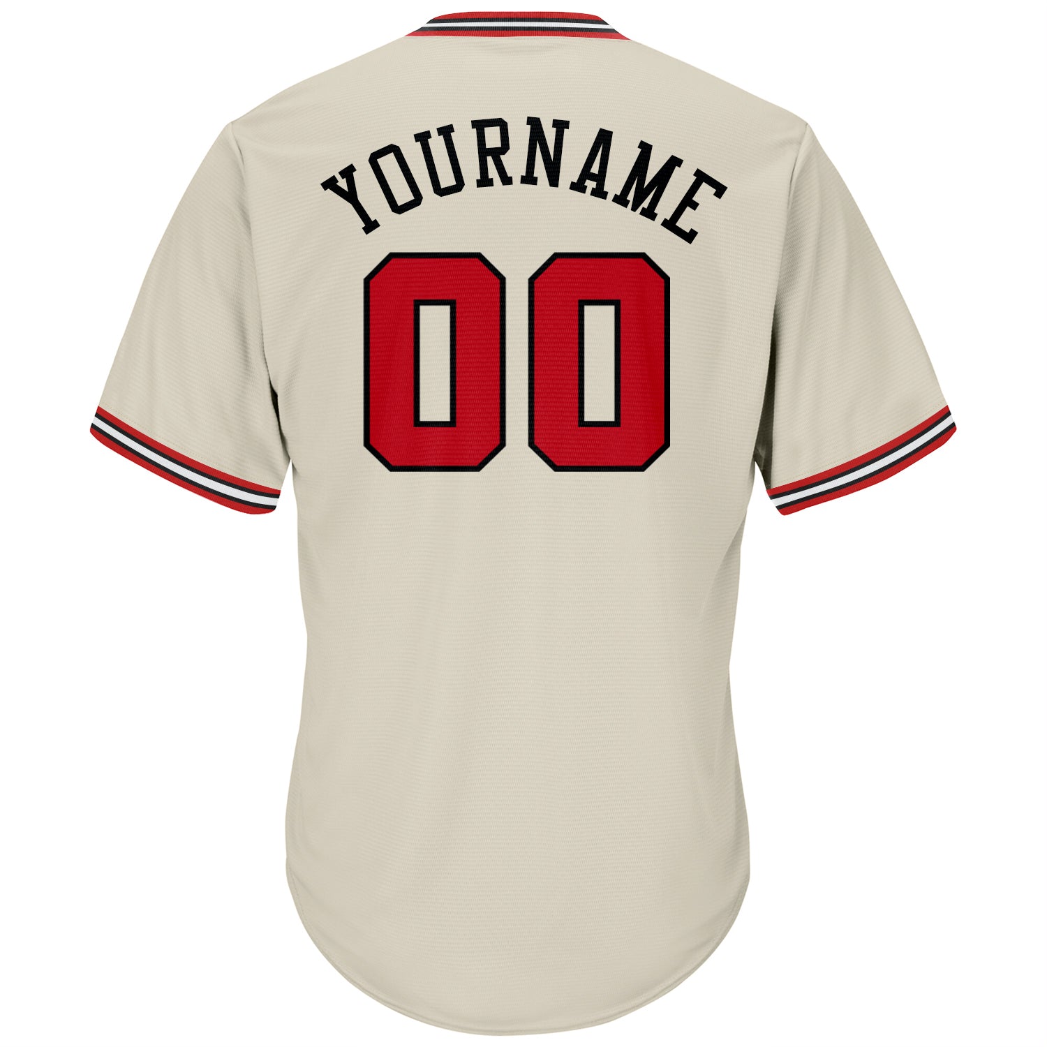Custom Baseball Jersey Embroidered Your Names and Numbers – Cream/Red