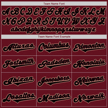 Load image into Gallery viewer, Custom Crimson Black-Khaki Authentic Baseball Jersey
