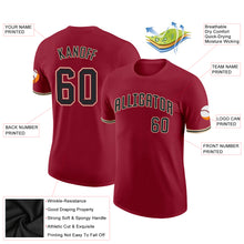Load image into Gallery viewer, Custom Crimson Black-Khaki Performance T-Shirt
