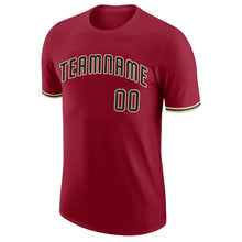 Load image into Gallery viewer, Custom Crimson Black-Khaki Performance T-Shirt

