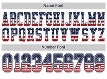 Load image into Gallery viewer, Custom White Navy-Gray USA Flag Fashion Football Jersey
