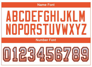 Custom White Orange-Navy Mesh Drift Fashion Football Jersey