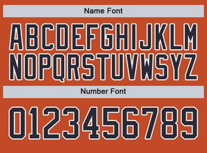 Custom Orange Navy-White Fade Baseball Jersey