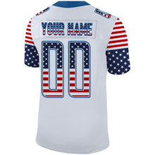Load image into Gallery viewer, Custom White Powder Blue-Gray USA Flag Fashion Football Jersey
