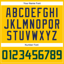 Load image into Gallery viewer, Custom Gold Hunter Green-Navy Authentic Throwback Basketball Jersey
