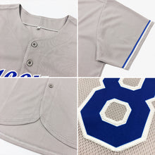 Load image into Gallery viewer, Custom Gray Red-Navy Authentic Baseball Jersey
