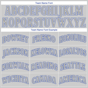 Custom Gray Gray Royal Authentic Baseball Jersey