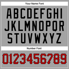 Load image into Gallery viewer, Custom Gray Red-Black Authentic Baseball Jersey
