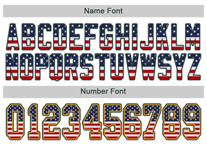 Custom White Green-Gold USA Flag Fashion Football Jersey