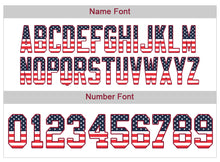 Load image into Gallery viewer, Custom Lights Out Black Red-Navy USA Flag Fashion Football Jersey
