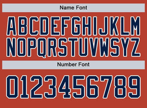 Custom Orange Navy-White Fade Baseball Jersey
