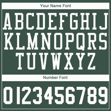 Load image into Gallery viewer, Custom Hunter Green White Round Neck Basketball Jersey
