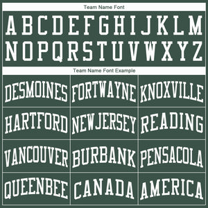 Custom Hunter Green White Round Neck Basketball Jersey