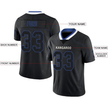 Load image into Gallery viewer, Custom Lights Out Black Royal-White Football Jersey

