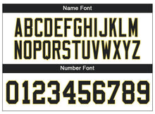 Load image into Gallery viewer, Custom Lights Out Black Gold-Scarlet Football Jersey

