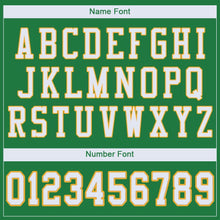 Load image into Gallery viewer, Custom Kelly Green White-Gold Mesh Authentic Football Jersey
