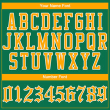 Load image into Gallery viewer, Custom Kelly Green Gold-White Authentic Baseball Jersey
