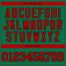Load image into Gallery viewer, Custom Kelly Green Red-Black Authentic Baseball Jersey
