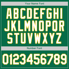 Load image into Gallery viewer, Custom Kelly Green White-Gold Authentic Baseball Jersey
