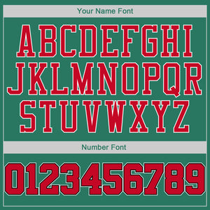 Custom Kelly Green Red-Black Authentic Throwback Basketball Jersey