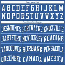 Load image into Gallery viewer, Custom Blue White Round Neck Basketball Jersey

