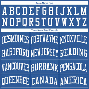 Custom Blue White Round Neck Basketball Jersey